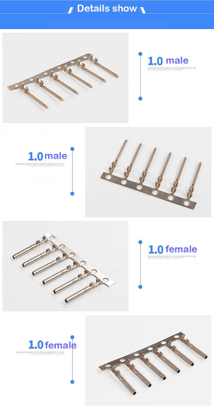 4,0 CNC maschio di Pin Type Terminal Lugs che lavora il passo a macchina di 2.5mm 0